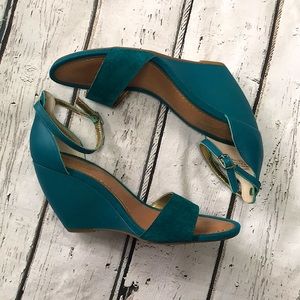 Seychelles wedge heels - teal blue